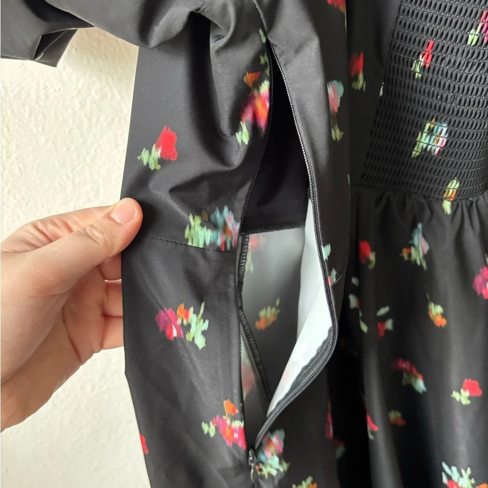 Hill House Matilda Dress in Black Ikat Floral - Picture 9 of 10